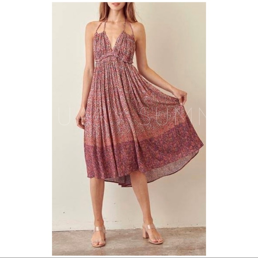 ☀️MAUVE FLORAL DRESS - Picture 2 of 9